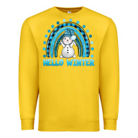 Lemon hello winter rainbow with snowman bbs Premium Sweatshirt - BundleAndBundleShop