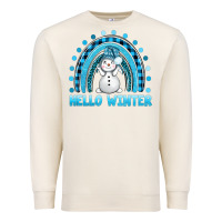 Sandshell hello winter rainbow with snowman bbs Premium Sweatshirt - BundleAndBundleShop