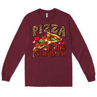 Burgundy pizza is my valentine Long Sleeve Tee - AdoDesignShop