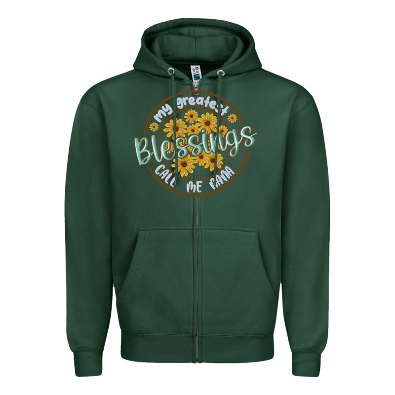 My Greatest Blessing Call Me Nana Zipper Hoodie by MaliasSmallBusiness | Teevron