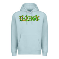 Blue Mist st. patrick's day lucky with clovers and horseshoe Premium Hoodie - RanaPortraitStore