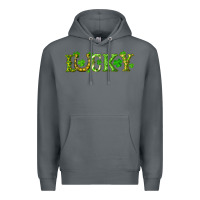 Rock st. patrick's day lucky with clovers and horseshoe Premium Hoodie - RanaPortraitStore
