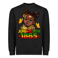 Black juneteenth 1865 afro girl Heavyweight Sweatshirt - HRA Design Shop