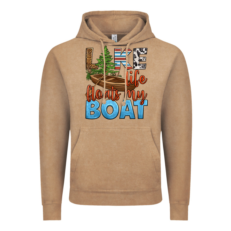 Lake Life Floats My Boat Vintage Hoodie by HRA Design Shop | Teevron