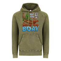 Vintage Olive lake life floats my boat Vintage Hoodie - HRA Design Shop