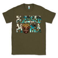 Army Green blessed mama Classic Tee - JahusDesignShop