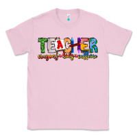Bubblegum Pink Teacher Cryons Kids Caffeine Classic Tee - CowhideDigitalArt