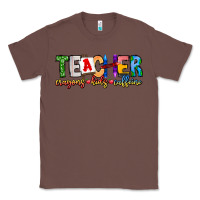 Chestnut Teacher Cryons Kids Caffeine Classic Tee - CowhideDigitalArt