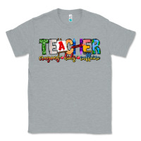 Heather Grey Teacher Cryons Kids Caffeine Classic Tee - CowhideDigitalArt