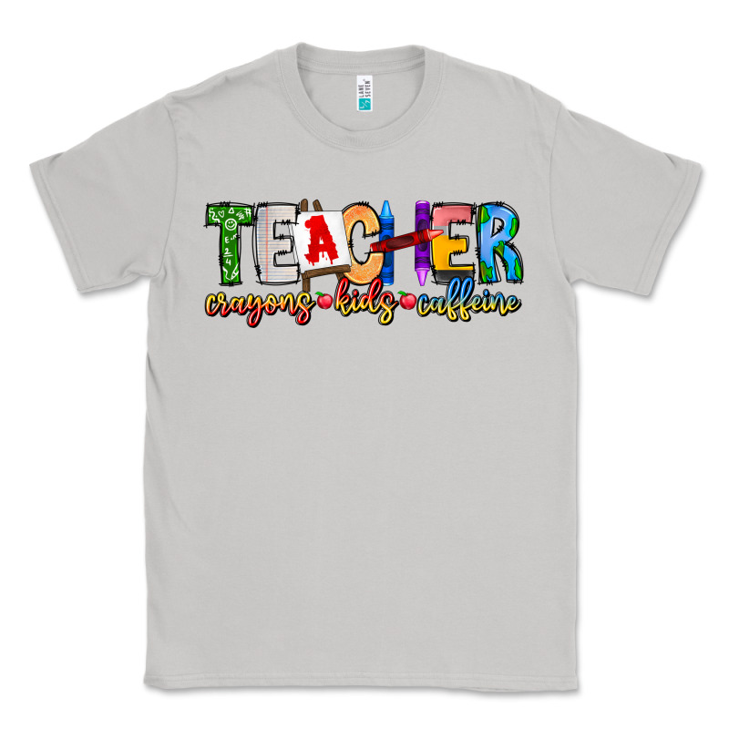Teacher Cryons Kids Caffeine Classic Tee by CowhideDigitalArt | Teevron