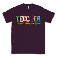 Plum Teacher Cryons Kids Caffeine Classic Tee - CowhideDigitalArt