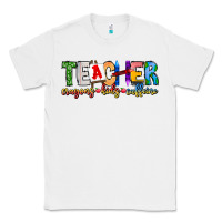 White Teacher Cryons Kids Caffeine Classic Tee - CowhideDigitalArt