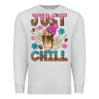 Dove Grey just chill with coffee bean bbs Premium Sweatshirt - BundleAndBundleShop