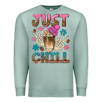 Seafoam just chill with coffee bean bbs Premium Sweatshirt - BundleAndBundleShop