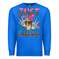 True Royal just chill with coffee bean bbs Premium Sweatshirt - BundleAndBundleShop