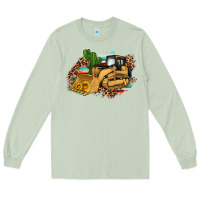 Matcha bulldozer leopard cactus sunflower Long Sleeve Tee - Artiststas