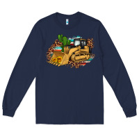 Navy bulldozer leopard cactus sunflower Long Sleeve Tee - Artiststas