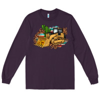 Plum bulldozer leopard cactus sunflower Long Sleeve Tee - Artiststas