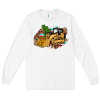 White bulldozer leopard cactus sunflower Long Sleeve Tee - Artiststas