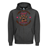 Charcoal Heather i have two titles aunt and dog mom Zipper Hoodie - MaliasSmallBusiness