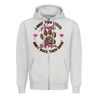 Dove Grey i have two titles aunt and dog mom Zipper Hoodie - MaliasSmallBusiness