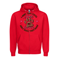 Red i have two titles aunt and dog mom Zipper Hoodie - MaliasSmallBusiness