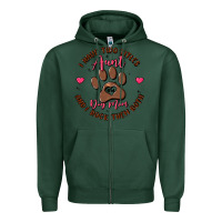 Sports Green i have two titles aunt and dog mom Zipper Hoodie - MaliasSmallBusiness