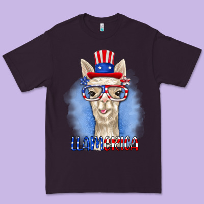 Llamerica Premium Tee Designed By Ranaportraitstore
