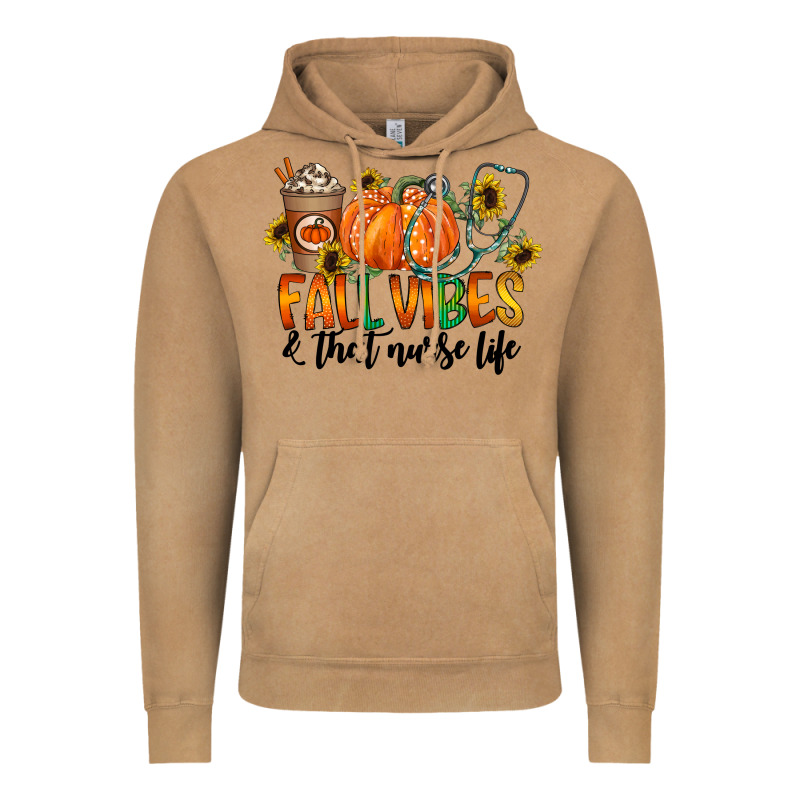 Fall Vibes And That Nurse Life Vintage Hoodie by CowhideDigitalArt | Teevron