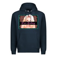 Navy free britney leopard glitter Premium Hoodie - AdoDesignShop