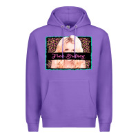 Purple free britney leopard glitter Premium Hoodie - AdoDesignShop