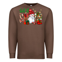 Chestnut let it snow with snowman Premium Sweatshirt - BundleAndBundleShop