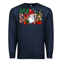 Navy let it snow with snowman Premium Sweatshirt - BundleAndBundleShop