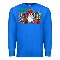 True Royal let it snow with snowman Premium Sweatshirt - BundleAndBundleShop