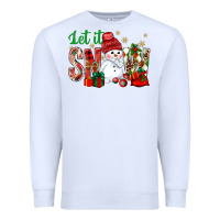 White let it snow with snowman Premium Sweatshirt - BundleAndBundleShop