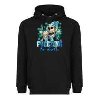 Black Freezing To Death Heavyweight Hoodie - MaliasSmallBusiness