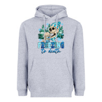 Heather Grey Freezing To Death Heavyweight Hoodie - MaliasSmallBusiness