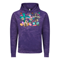 Cloud Purple Western rabbit with Cross and flowers Vintage Hoodie - Neo Western