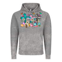 Cloud Rock Western rabbit with Cross and flowers Vintage Hoodie - Neo Western
