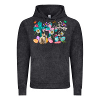 Vintage Black Western rabbit with Cross and flowers Vintage Hoodie - Neo Western