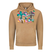 Vintage Camel Western rabbit with Cross and flowers Vintage Hoodie - Neo Western