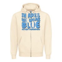 Sandshell in april we wear blue autism awareness Zipper Hoodie - MaliasSmallBusiness