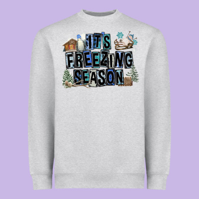 It's Freezing Season Heavyweight Sweatshirt Designed By Fadigitalartstudio