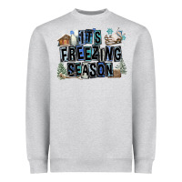 Heather Grey It's Freezing Season Heavyweight Sweatshirt - FaDigitalArtStudio