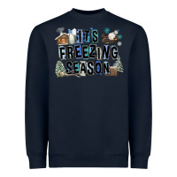 Navy It's Freezing Season Heavyweight Sweatshirt - FaDigitalArtStudio