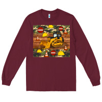 Burgundy bulldozer camouflage tumbler Long Sleeve Tee - Artiststas