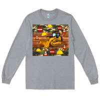 Heather Grey bulldozer camouflage tumbler Long Sleeve Tee - Artiststas