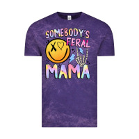 Cloud Purple somebody's feral mama Vintage Tee - JahusDesignShop