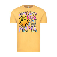 Vintage Mustard somebody's feral mama Vintage Tee - JahusDesignShop