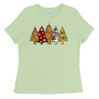 Matcha leopard christmas trees Ladies Tee - AdoDesignShop